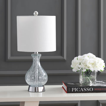 Playa 21" Metal/Bubble Glass LED Table Lamp - JONATHAN Y
